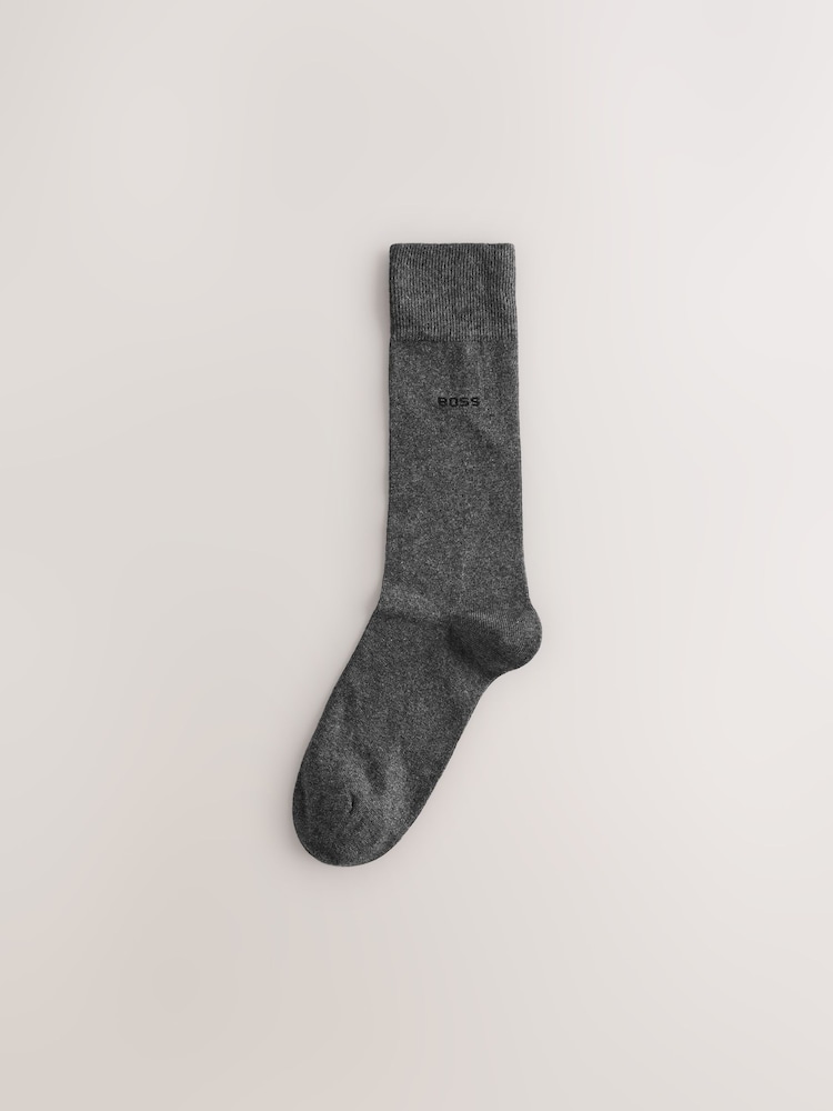 BOSS Grey Regular Length Socks 2 Pack - Image 3 of 3