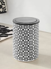 Black/White Geo Swing Lid Bin - Image 1 of 5