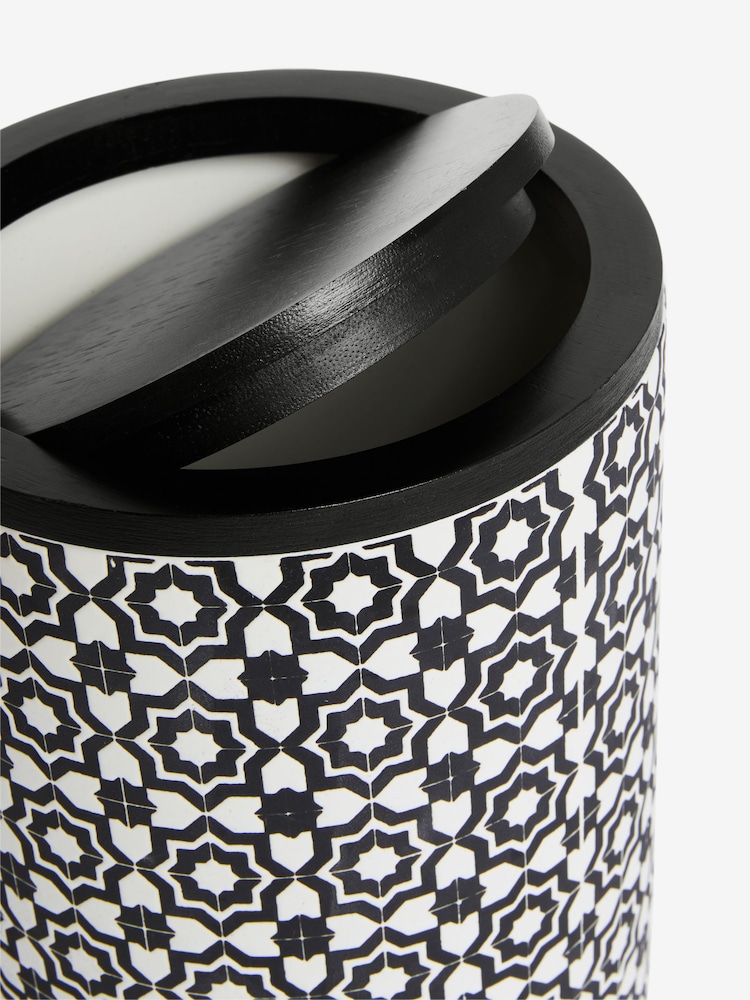Black/White Geo Swing Lid Bin - Image 5 of 5