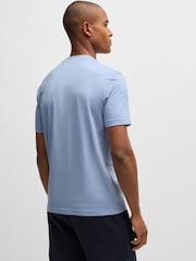 Hellblau - BOSS T-Shirt aus Baumwolle mit Streifen - Bild 2 von 5