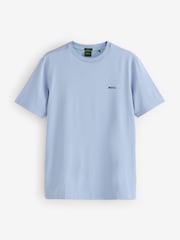 Hellblau - BOSS T-Shirt aus Baumwolle mit Streifen - Bild 5 von 5