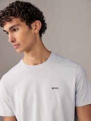 Hellgrau - BOSS T-Shirt aus Baumwolle mit Streifen - Bild 3 von 4