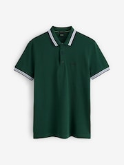 BOSS Green Tipped Paddy 100% Cotton Polo Shirt - Image 4 of 4