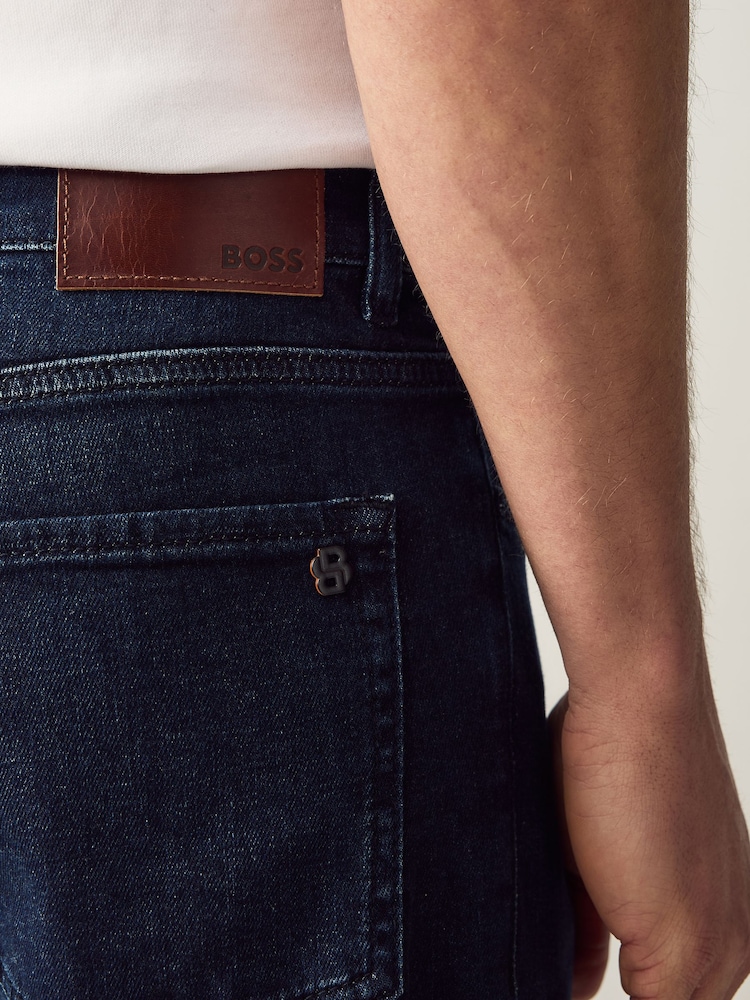 BOSS Blue Tapered Fit Comfort Stretch Denim Jeans - Image 4 of 6