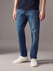 BOSS Dark Blue Maine Regular Fit Stretch Jeans - Image 1 of 5