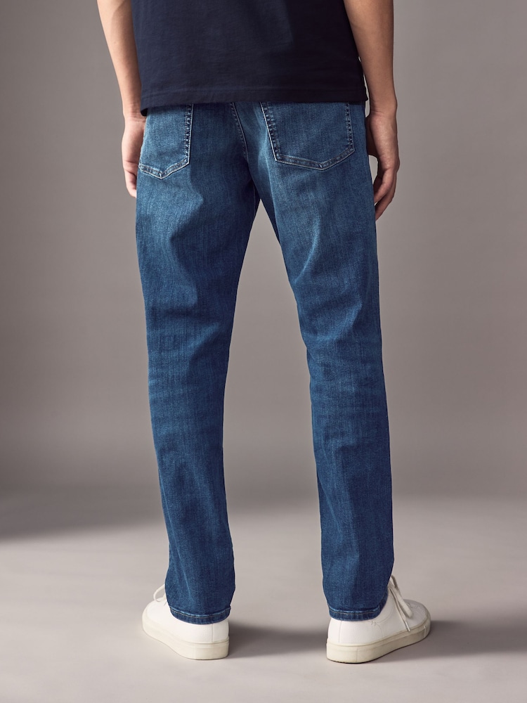 BOSS Dark Blue Maine Regular Fit Stretch Jeans - Image 2 of 5