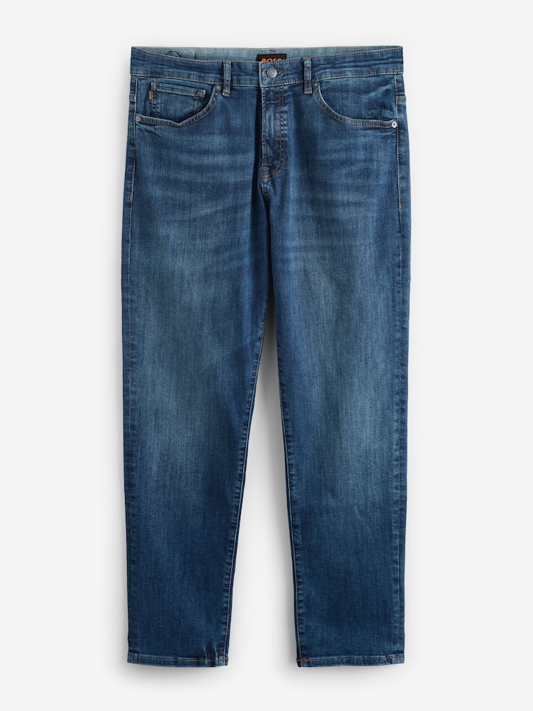 BOSS Dark Blue Maine Regular Fit Stretch Jeans - Image 5 of 5