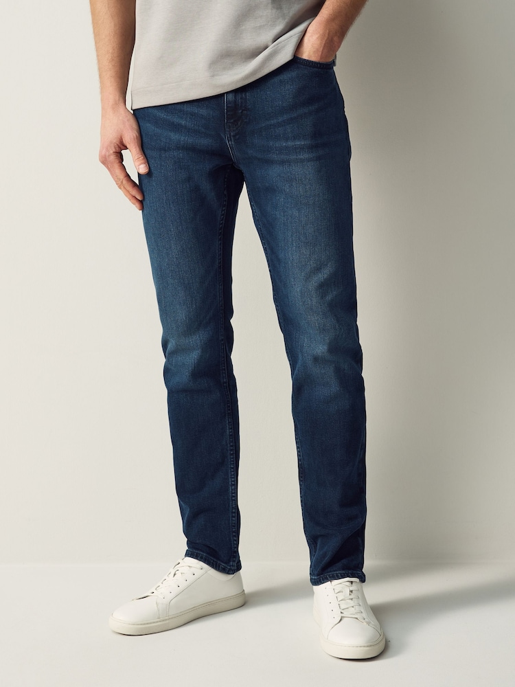 HUGO Blue Dark Slim Fit Stretch Denim Jeans - Image 1 of 5