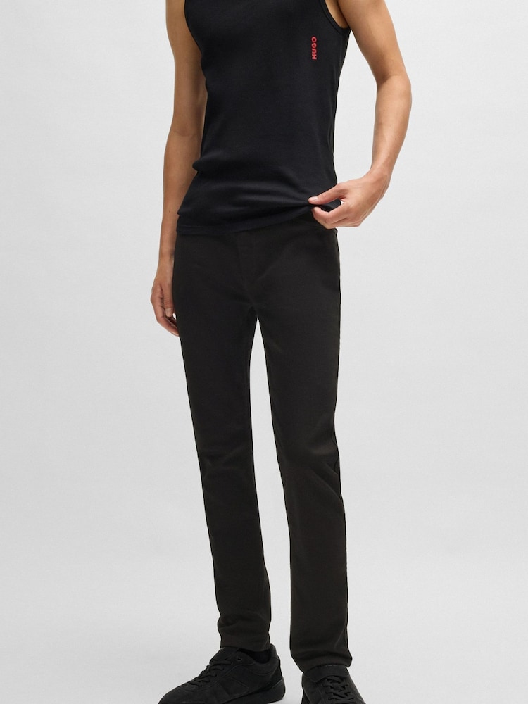 HUGO Black Hugo Extra-Slim-Fit Stretch Denim Jeans - Image 1 of 6