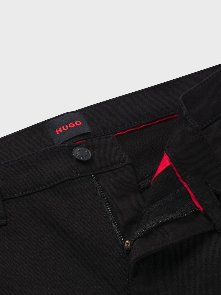 HUGO Black Hugo Extra-Slim-Fit Stretch Denim Jeans - Image 6 of 6