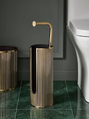 Gold Rib Toilet Roll Holder - Image 2 of 4