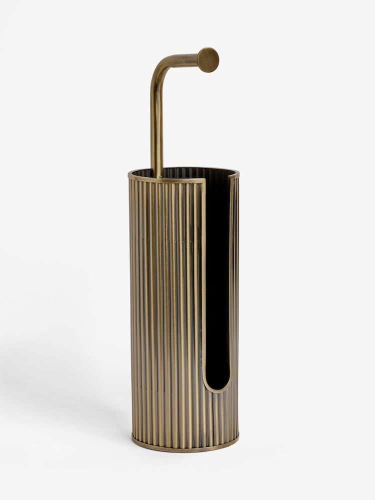Gold Rib Toilet Roll Holder - Image 4 of 4