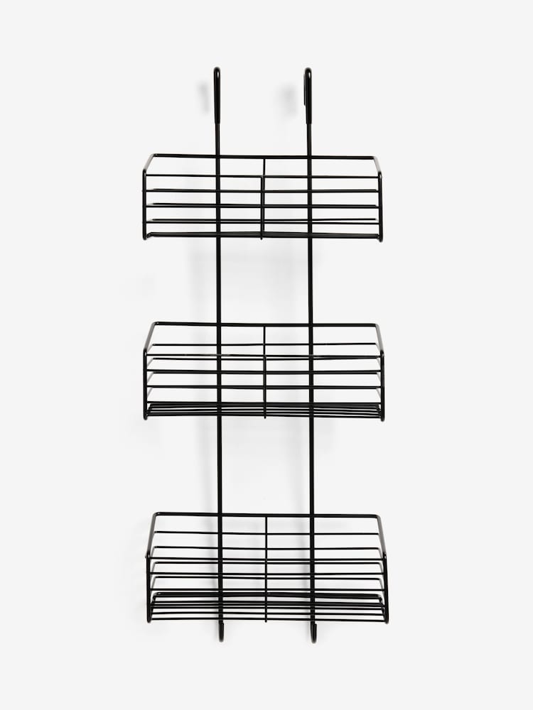 Black Over Door Three Tier Shower Caddy - Image 1 of 3