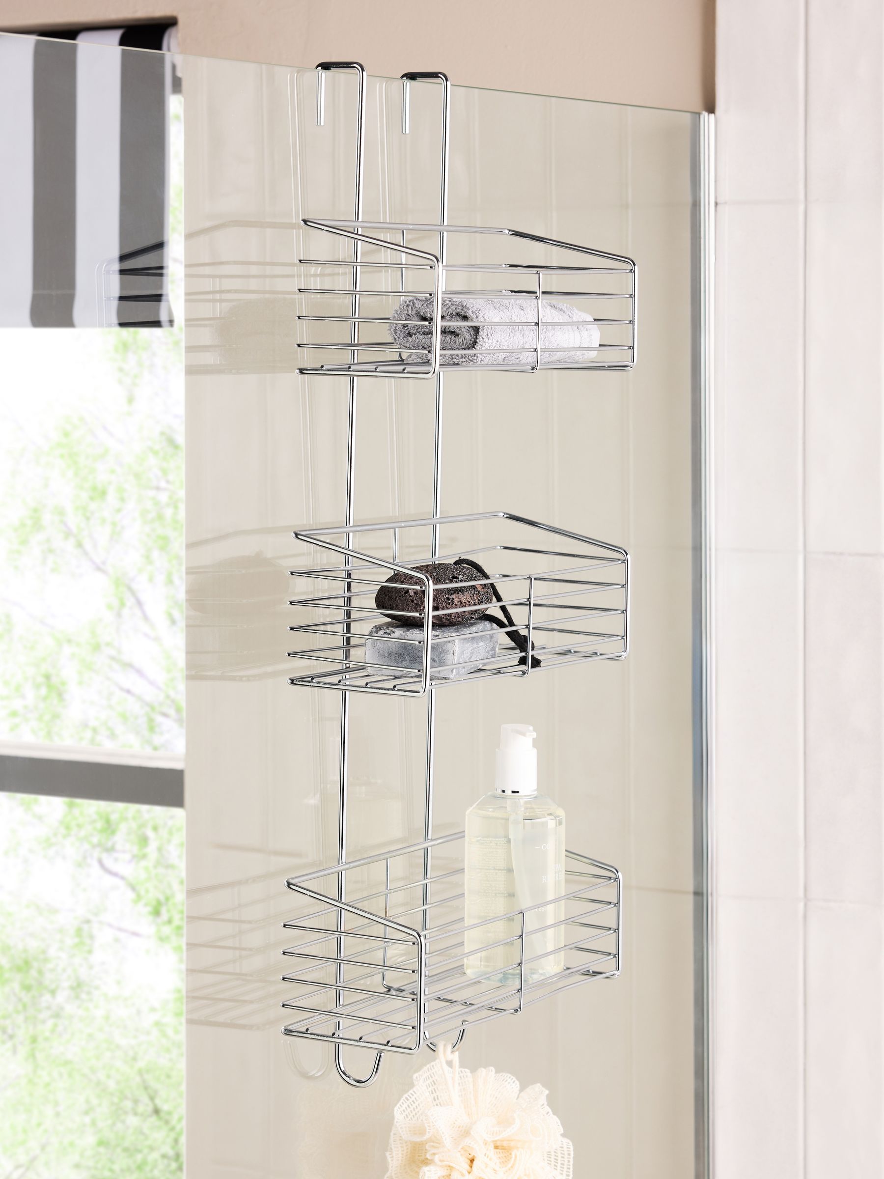 Bathroom Shower Caddy - Chrome - (Medium) - Thresh main image 1