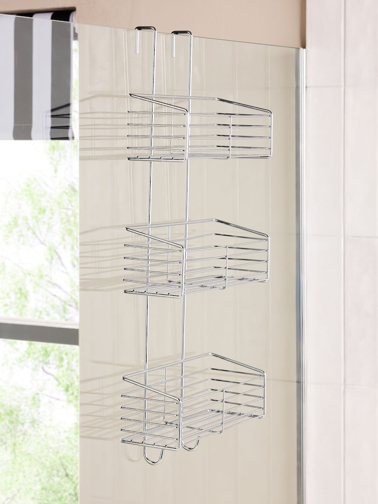 Chrome Over Door Three Tier Shower Caddy - Image 2 of 4