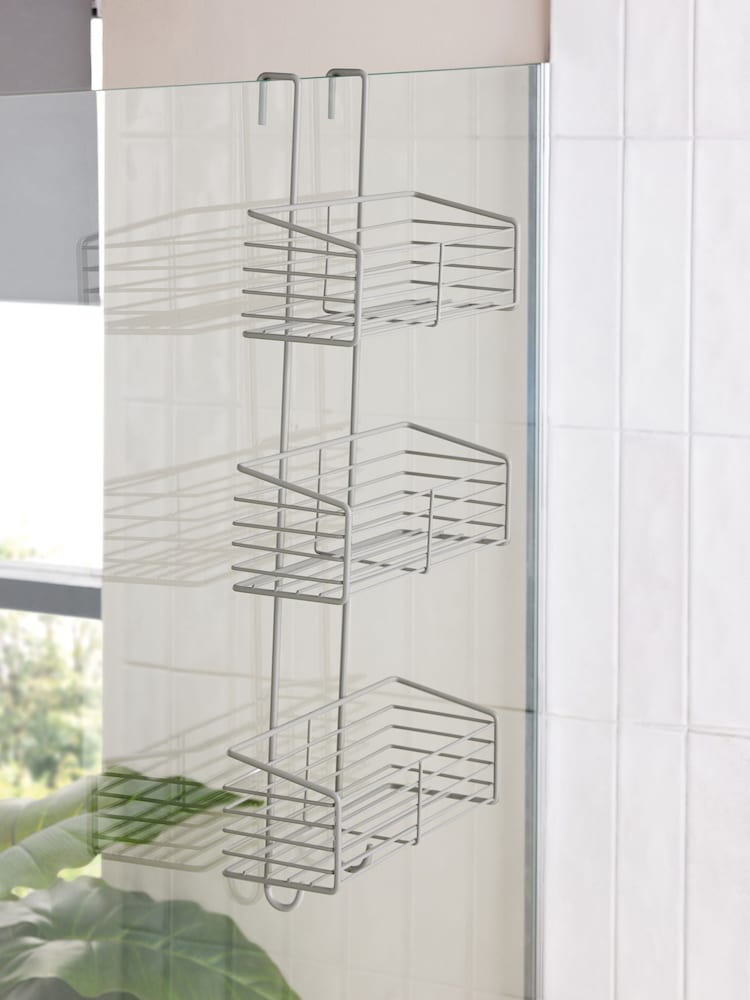 Grey Over Door Three Tier Shower Caddy - Image 2 of 4
