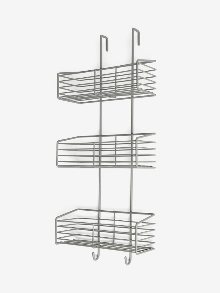 Grey Over Door Three Tier Shower Caddy - Image 4 of 4