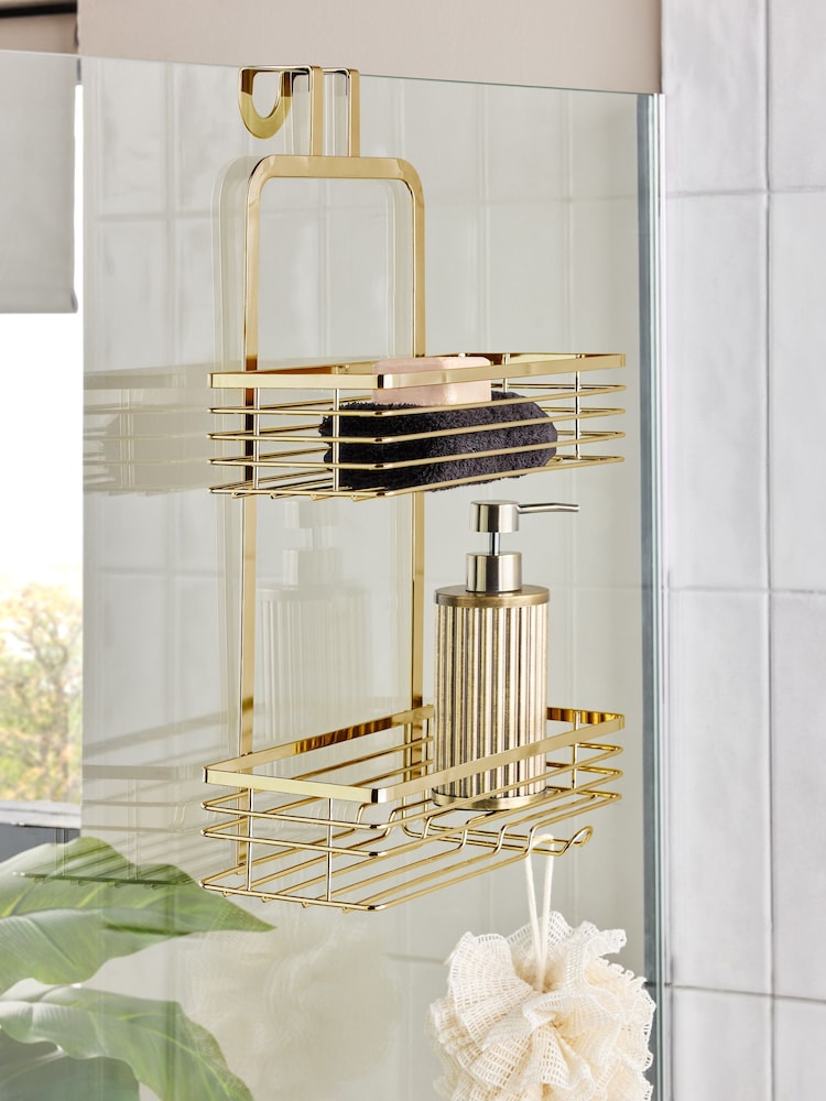 Gold Coloured Shower Caddy - Image 1 of 6
