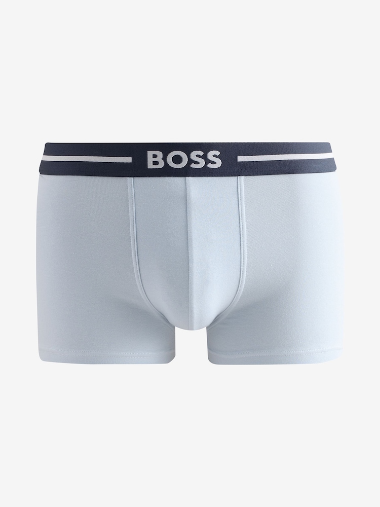 Серый - BOSS Stretch-Cotton Boxers 3 Pack - Image 11 of 11