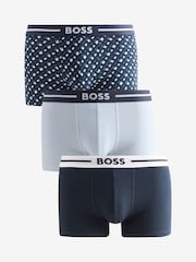 Серый - BOSS Stretch-Cotton Boxers 3 Pack - Image 2 of 11