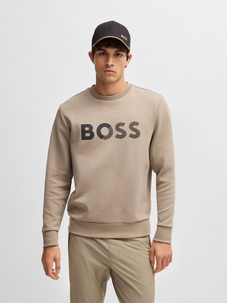 BOSS Logo Print Cotton Twill 100% Cotton Cap - Imagen 1 de 4