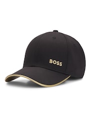 BOSS Logo Print Cotton Twill 100% Cotton Cap - Imagen 3 de 4