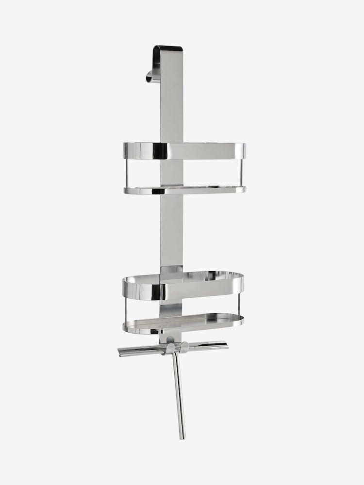Chrome Shower Caddy with Wiper - Image 7 of 7 Chrome Shower Caddy with Wiper - Image 7 of 7