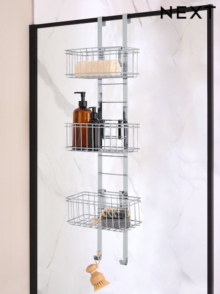 Chrome Adjustable Shelf Shower Caddy - Image 2 of 7