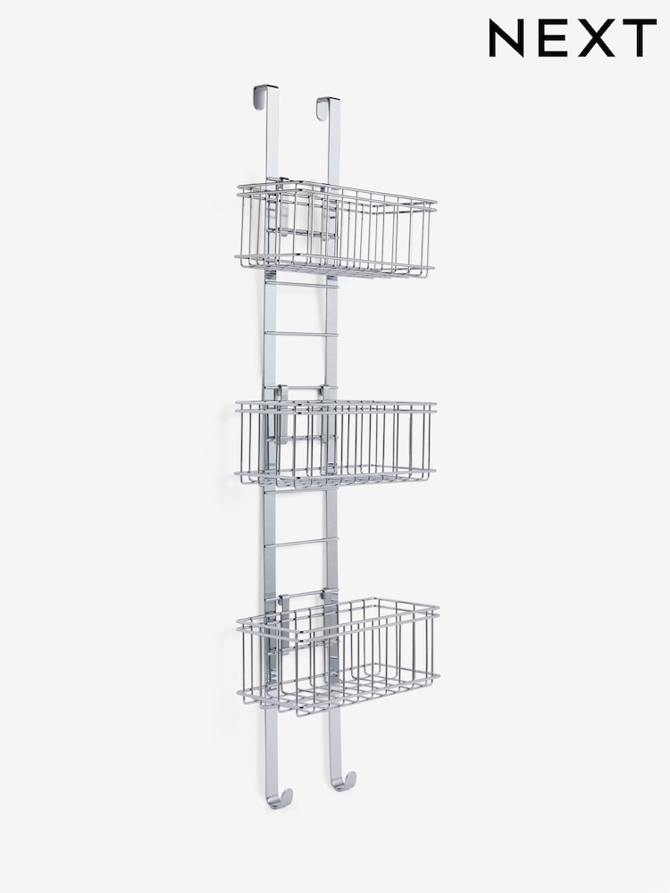 Chrome Adjustable Shelf Shower Caddy - Image 7 of 7