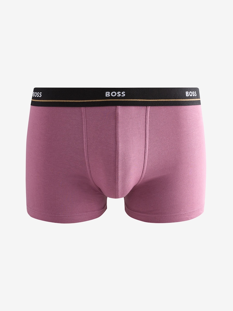 Серый/Темно-синий - BOSS Stretch Cotton Trunks 5 Pack - Image 2 of 6