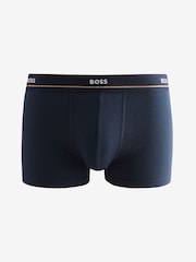 Серый/Темно-синий - BOSS Stretch Cotton Trunks 5 Pack - Image 3 of 6