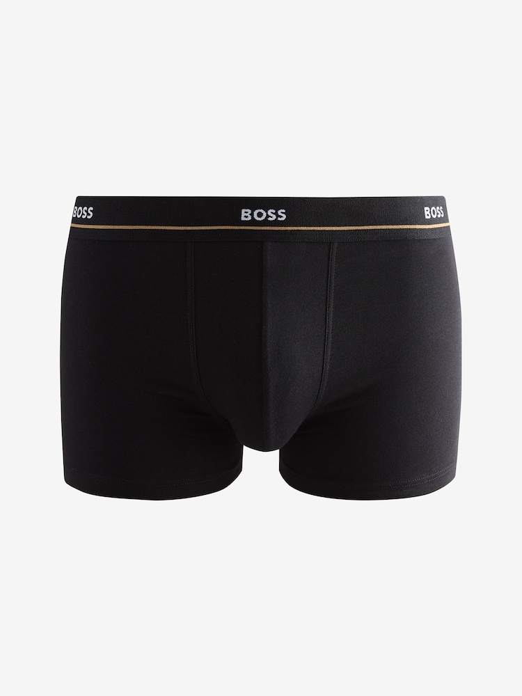 BOSS Grey/Navy Stretch Cotton Trunks 5 Pack - Image 6 of 6 BOSS Grey/Navy Stretch Cotton Trunks 5 Pack - Image 6 of 6