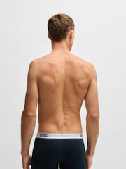 Синий - BOSS Stretch-Cotton Boxers 3 Pack - Image 3 of 10