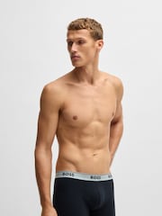 Синий - BOSS Stretch-Cotton Boxers 3 Pack - Image 4 of 10