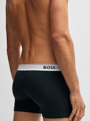 Синий - BOSS Stretch-Cotton Boxers 3 Pack - Image 6 of 10