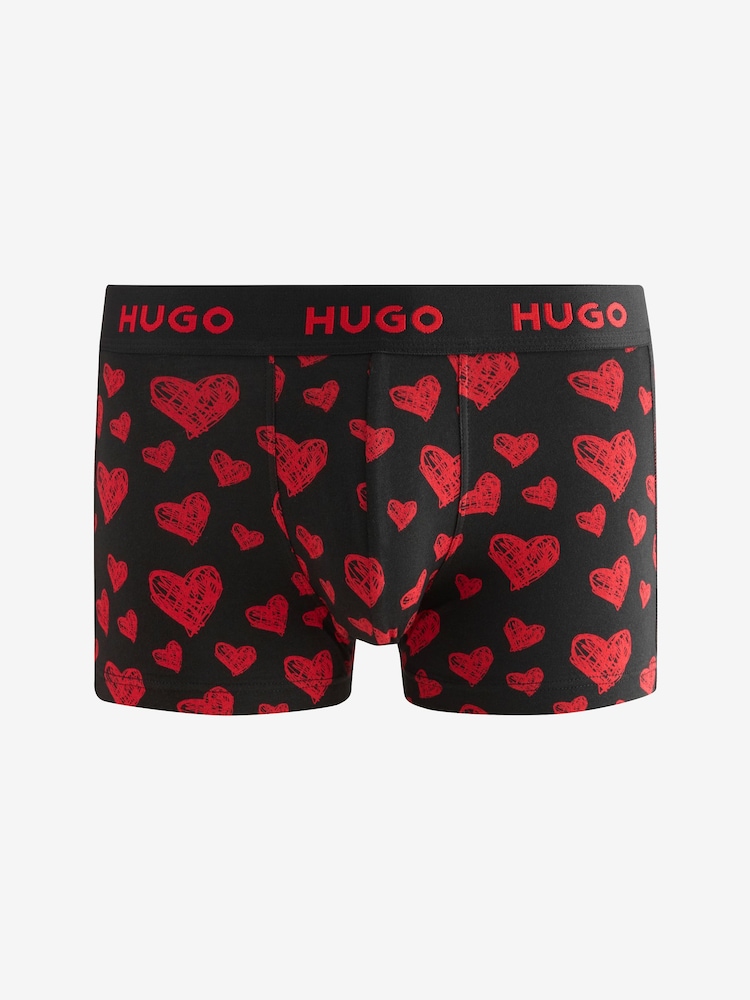 HUGO Natural Valentines Heart 3 Pack Boxers - Image 2 of 5
