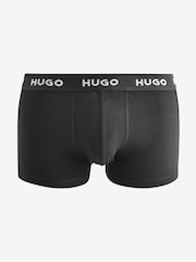 HUGO Natural Logo Waistband Cotton Boxers 3 Pack - Image 2 of 6