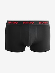 HUGO Natural Logo Waistband Cotton Boxers 3 Pack - Image 4 of 6