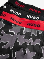 HUGO Natural Logo Waistband Cotton Boxers 3 Pack - Image 5 of 6