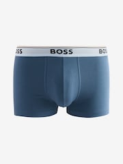 BOSS Blue/Black Stretch Cotton Trunks 3 Pack - Image 3 of 11