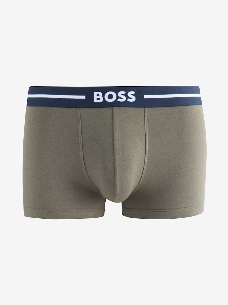 BOSS Beige Stretch Cotton 3-Pack Boxers - Image 2 of 4