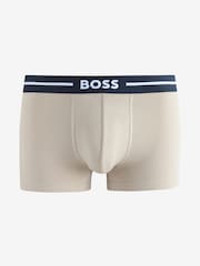 BOSS Beige Stretch Cotton 3-Pack Boxers - Image 3 of 4