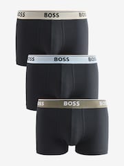 BOSS Black Stretch Cotton Trunks 3 Pack - Image 1 of 10