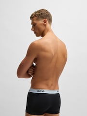 BOSS Black Stretch Cotton Trunks 3 Pack - Image 3 of 10