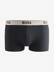 BOSS Black Stretch Cotton Trunks 3 Pack - Image 8 of 10