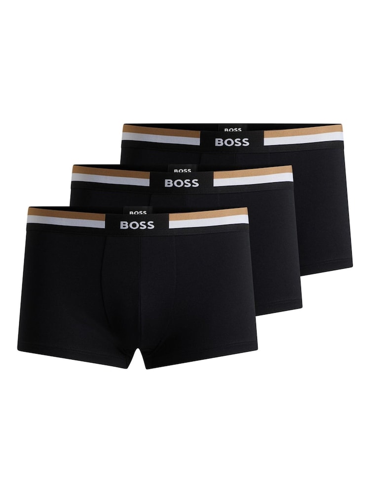 BOSS Black Cotton Blend Boxers 3 Pack - Image 9 of 9