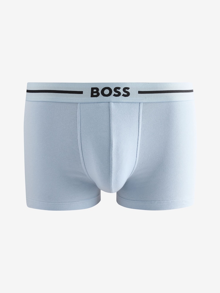 BOSS Blue Stretch Cotton 3-Pack Boxers - Image 7 of 7