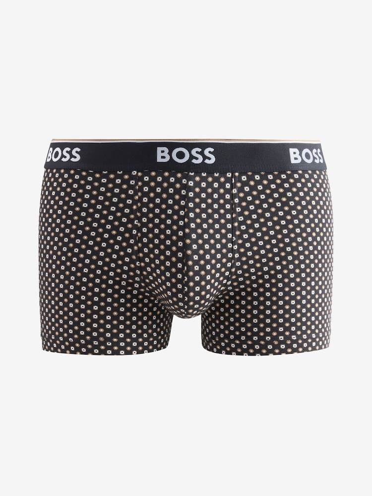 حزمة من 3 بوكسرات بشعار على حزام الخصر من BOSS - صورة 3 من 3