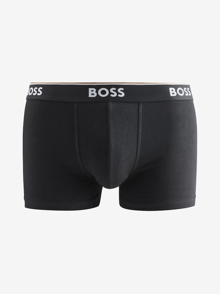 حزمة من 3 بوكسرات بشعار على حزام الخصر من BOSS - صورة 1 من 3