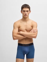 BOSS Multicolour Logo Stretch Mircofibre 3 Briefs - Image 2 of 8